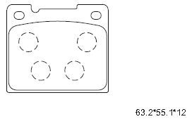 KD7568 ASIMCO Комплект тормозных колодок, дисковый тормоз