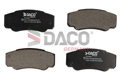 321949 DACO Germany Комплект тормозных колодок, дисковый тормоз