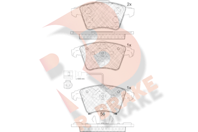 RB1779 R BRAKE Комплект тормозных колодок, дисковый тормоз