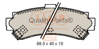 70413089 IAP QUALITY PARTS Комплект тормозных колодок, дисковый тормоз