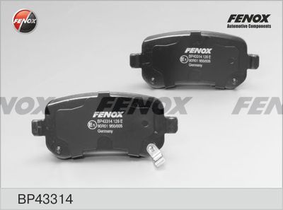 BP43314 FENOX Комплект тормозных колодок, дисковый тормоз