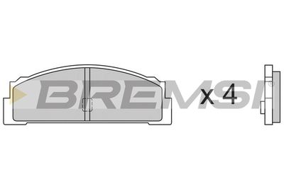 BP2003 BREMSI Комплект тормозных колодок, дисковый тормоз