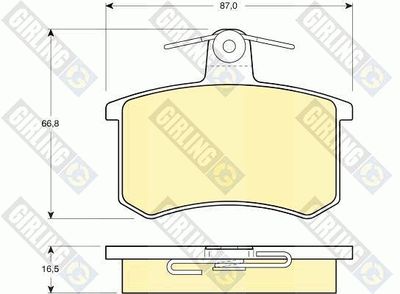 6108141 GIRLING Комплект тормозных колодок, дисковый тормоз