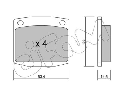 8224860 CIFAM Комплект тормозных колодок, дисковый тормоз