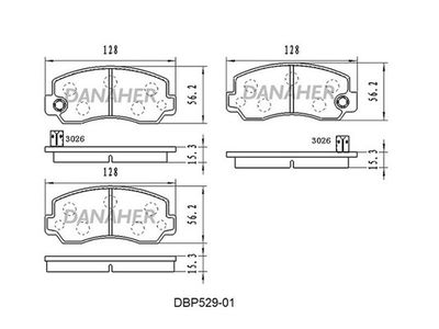 DBP52901 DANAHER Комплект тормозных колодок, дисковый тормоз