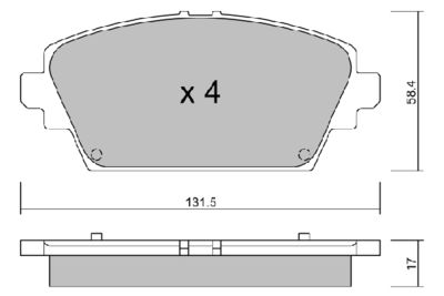 BPNI1015 AISIN Комплект тормозных колодок, дисковый тормоз