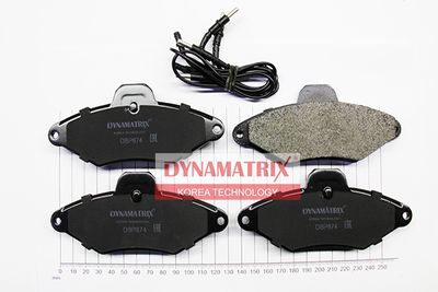 DBP874 DYNAMATRIX Комплект тормозных колодок, дисковый тормоз