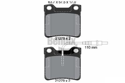 BPD1414 BENDIX Braking Комплект тормозных колодок, дисковый тормоз