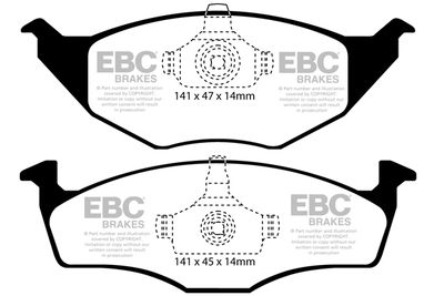 DP1433 EBC Brakes Комплект тормозных колодок, дисковый тормоз