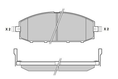 121007 E.T.F. Комплект тормозных колодок, дисковый тормоз
