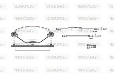 P928304 WOKING Комплект тормозных колодок, дисковый тормоз