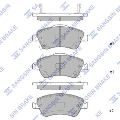 SP1500 Hi-Q Комплект тормозных колодок, дисковый тормоз