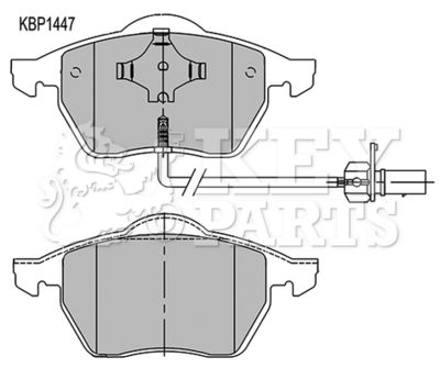 KBP1447 KEY PARTS Комплект тормозных колодок, дисковый тормоз