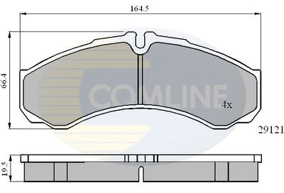 CBP0931 COMLINE Комплект тормозных колодок, дисковый тормоз