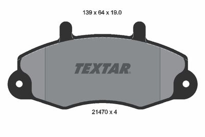 2147001 TEXTAR Комплект тормозных колодок, дисковый тормоз