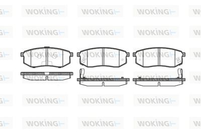 P649302 WOKING Комплект тормозных колодок, дисковый тормоз