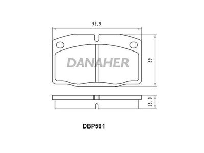 DBP581 DANAHER Комплект тормозных колодок, дисковый тормоз
