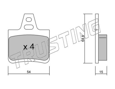 2940 TRUSTING Комплект тормозных колодок, дисковый тормоз