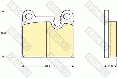 6109192 GIRLING Комплект тормозных колодок, дисковый тормоз