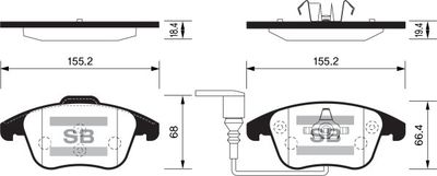 FBP2264 FI.BA Комплект тормозных колодок, дисковый тормоз