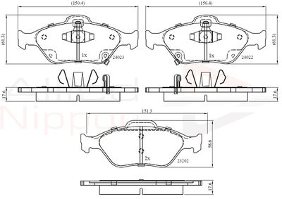 ADB31637 COMLINE Комплект тормозных колодок, дисковый тормоз