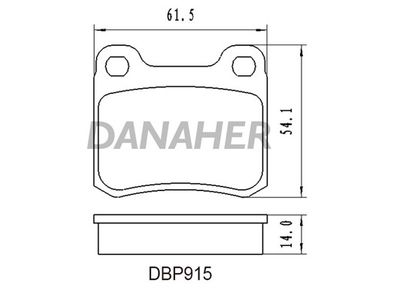 DBP915 DANAHER Комплект тормозных колодок, дисковый тормоз
