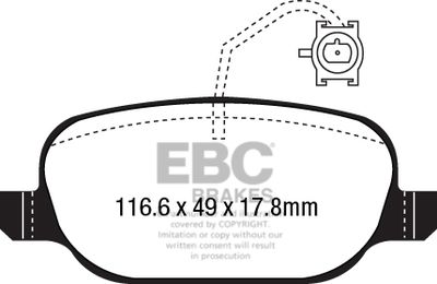 DP42236R EBC Brakes Комплект тормозных колодок, дисковый тормоз