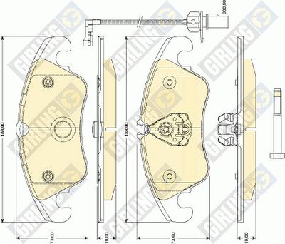 6118051 GIRLING Комплект тормозных колодок, дисковый тормоз