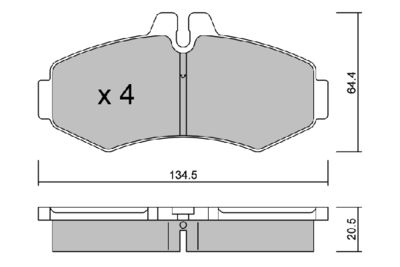 BPMB1011 AISIN Комплект тормозных колодок, дисковый тормоз