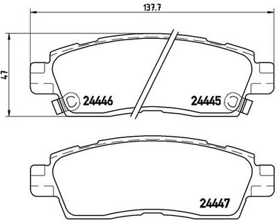 P10010 BREMBO Комплект тормозных колодок, дисковый тормоз