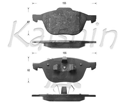 FK3128 KAISHIN Комплект тормозных колодок, дисковый тормоз