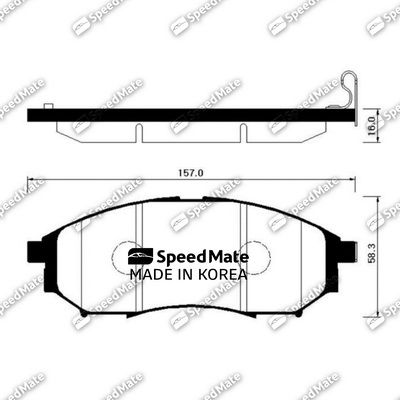 SMBPS008 SpeedMate Комплект тормозных колодок, дисковый тормоз