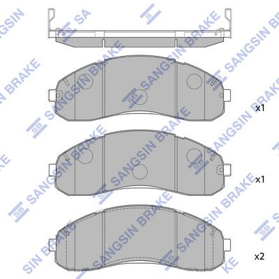 SP1148 Hi-Q Комплект тормозных колодок, дисковый тормоз