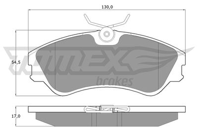 TX10651 TOMEX Brakes Комплект тормозных колодок, дисковый тормоз