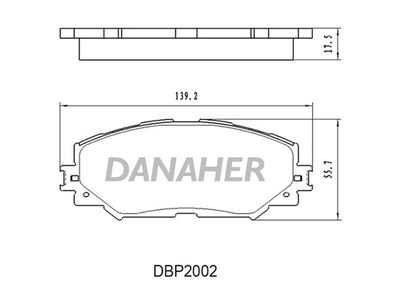 DBP2002 DANAHER Комплект тормозных колодок, дисковый тормоз