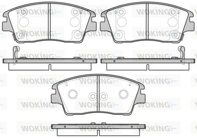 P1776302 WOKING Комплект тормозных колодок, дисковый тормоз