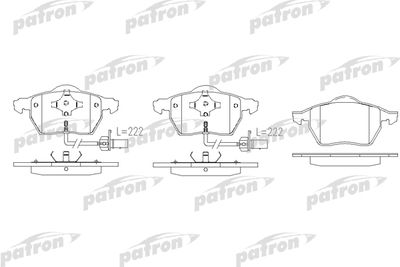 PBP1717 PATRON Комплект тормозных колодок, дисковый тормоз