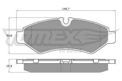 TX1951 TOMEX Brakes Комплект тормозных колодок, дисковый тормоз