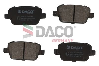 322019 DACO Germany Комплект тормозных колодок, дисковый тормоз