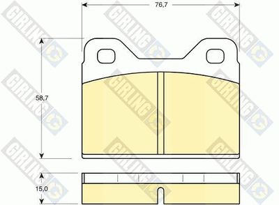 6101122 GIRLING Комплект тормозных колодок, дисковый тормоз