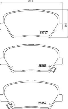 P30070X BREMBO Комплект тормозных колодок, дисковый тормоз