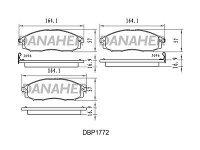 DBP1772 DANAHER Комплект тормозных колодок, дисковый тормоз