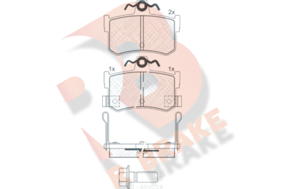 RB0995701 R BRAKE Комплект тормозных колодок, дисковый тормоз