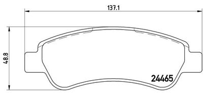 P61091 BREMBO Комплект тормозных колодок, дисковый тормоз