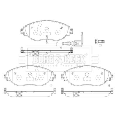 BBP2605 BORG & BECK Комплект тормозных колодок, дисковый тормоз