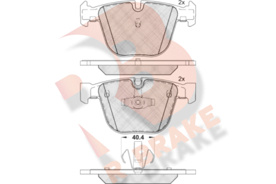 RB1896 R BRAKE Комплект тормозных колодок, дисковый тормоз