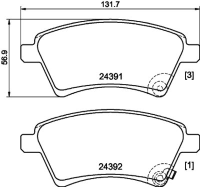 PCP1278 DON Комплект тормозных колодок, дисковый тормоз