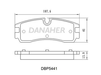 DBP5441 DANAHER Комплект тормозных колодок, дисковый тормоз