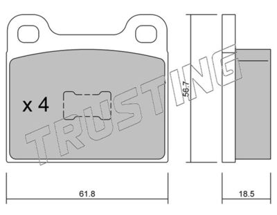 0111 TRUSTING Комплект тормозных колодок, дисковый тормоз