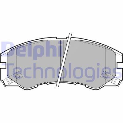 LP964 DELPHI Комплект тормозных колодок, дисковый тормоз